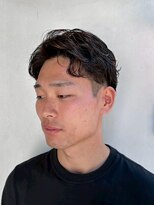 ソアー 新大阪(SOAR) 色気増し刈上げナチュラル無造作パーマブルーブラック【新大阪】
