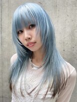 キャロルガーデンズ ボコカ 表参道(Carroll Gardens bococa)&nbsp;【azu】ブリーチカラー、ダブルカラー、水色