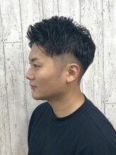 バーバー タカバタ 福井(Barber TAKABATA) アイロンパーマ/フェザーパーマ/ブルーブラック/サーフカール