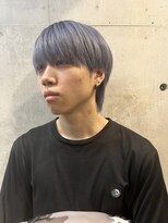 サロンリベルテ(salon Liberte) ブルーグレージュ◎メンズブリーチツーブロックハイトーンウルフ