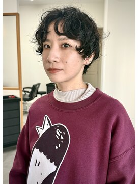 キハコ (KIHACO) 【Kihaco】顔まわりぱっつんショートパーマ