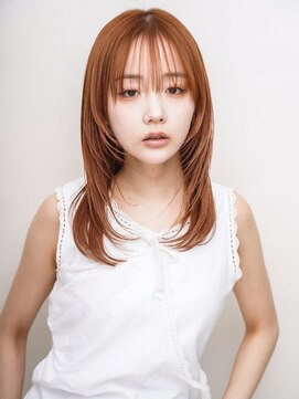 セプト 天神大名(SEPT.) ミルクティーベージュ 顔周りレイヤー シースルーバング