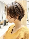 【３０代４０代５０代】無造作くびれショート/流し前髪