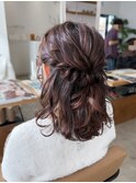 ハーフアップ＊ミディアムヘアアレンジ/20代30代40代50代