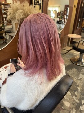 チャプター 問屋町(chapter) ケアブリーチホワイトピンクベージュカラーレイヤーカット韓国