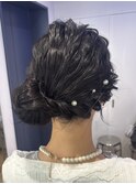 サイドお団子　ヘアセット