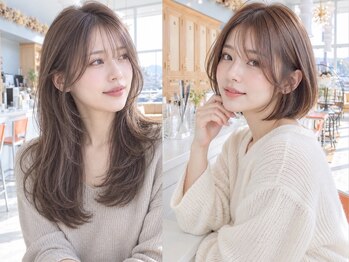 ユラギ フロム ユイマァル 倉敷(YURAGI from YUIMARL)の写真/【岡山/l倉敷/前髪割れ解消】どんな長さでも似合う顔周りの似合わせカットで、結んでもかわいい私に!★
