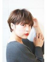 リンネ(Lin'ne)&nbsp;ショートボブ/斜めバング/マロンブラウン/段カット