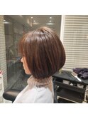 大人可愛いひし形ショートボブイルミナカラーxショコラアッシュ