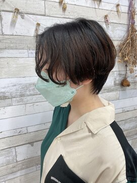 ラッコのおひるね ハンサムショートパーマスタイル