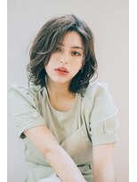 クロワ(croix) 【croix】外国人風ゆるウェーブ×オリーブアッシュ