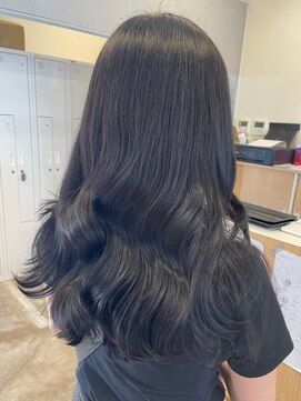 カノエ 博多ミスト店(canoe) 髪質改善 ブリーチなしブルーアッシュ ヨシンモリ