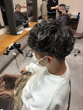 アウラヘアーサロン(aura hair salon) ハイライト×スパイラルパーマ