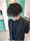 波巻きパーマ