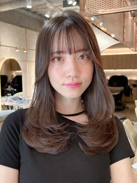 ロンド エスポワール 錦糸町(Lond espoir) ■ 前髪アンブレラカラーこなれミディイメチェンウェーブパーマ