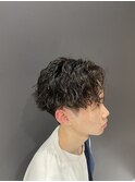 メンズニュアンスパーマ刈り上げ
