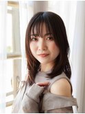 顔まわりミディアムレイヤー
