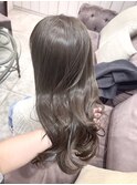 まとまるレイヤーカットオリーブベージュグレージュブリーチなし