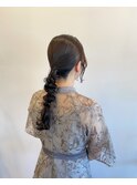 編みおろし/お呼ばれヘア/ヘアセット