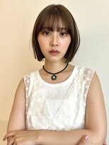 アペロ 柏(Apero)&nbsp;タッセルボブ/シースルーバング/マロンベージュ/柏美容室/韓国