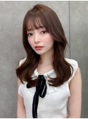 くびれヘア/顔周り/韓国/レイヤーカット/黒髪/ミディアム/錦糸町