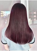 ダークレッド ローズブラウン 暗めカラー ブリーチなしカラー