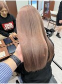韓国風レイヤーカットブリーチダブルカラー前髪