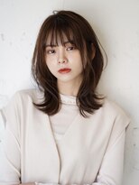 コンティロミー(CONTI ROMMY.)&nbsp;レイヤーカットくびれヘアココアブラウン小顔ミディアムレイヤー