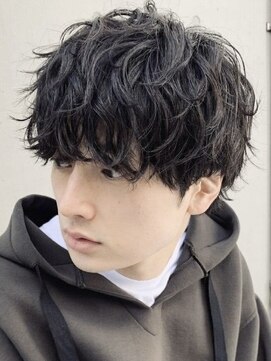 フィフス 大分(fifth) 大分刈り上げ無造作シャドウパーマメンズカットラウンドマッシュ