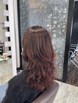 フィラージュ サロンドウィズ(filage SALON DE WITH)&nbsp;ロング/レッドブラウン/船橋/船橋大神宮/パーマ/50代60代