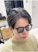 50代40代白髪ぼかしシルバーメッシュバレイヤージュ