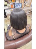 髪質改善/ボブ/うねり/縮毛矯正/40代50代/暗髪カラー/白髪ぼかし
