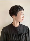 ショートパーマベリーショート黒髪ショートハンサムショート