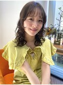レイヤーカット×スパイラルパーマ＊お顔周りカット