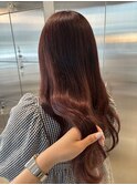 夏カラーで光り輝く艶透明感ロング/韓国風ヘア