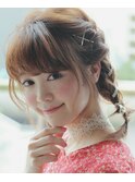 リボン編み込み