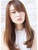ヘアーアンドファッションシオミエイチ (hair＆fashion shiomi H)&nbsp;オレンジベージュ×ワンカールストレート