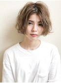 《Agu hair》小顔かわいい無造作ラフウェーブミニボブ