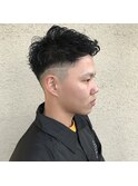 外人風フェードショート