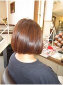 重めボブ×ハイライトグレーカラー【今町髪質改善】