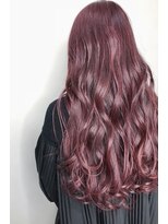 モルニ(MORNI)&nbsp;パープルカラー_マロンベージュ Aラインボブ かきあげ