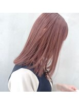 ギークス(GEEKS)&nbsp;【GEEKS渋谷】ブリーチなし/ピンクベージュ/モテ髪/透明感カラー