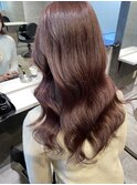 韓国ヘア ピンクブラウン