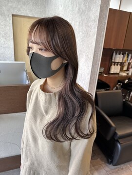 ミニム ヘアー(minim hair) 【minim×高橋】ブリーチ1回チョコレートベージュ