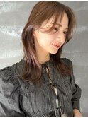レイヤーカット ツヤカラー ミディアムヘア イメチェン