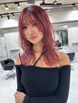 サイン 渋谷(SIGN)&nbsp;韓国ヘアイメチェンハッシュカット似合わせカットレッドブラウン