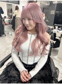 #ピンクカラー/ハイトーン/ケアブリーチ/韓国ヘア