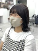 ◎ 美髪カールシアーカラーグレージュエアリーロングセミディ