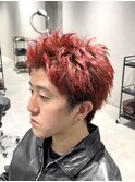 スパイキーショートザクザクショートアップバングツーブロック