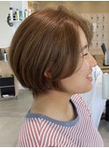 大人ショートボブショートカットココアアッシュくびれミディ